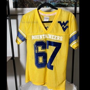 Victoria Secret Pink West Virginia Mountaineers Jersey Shirt
